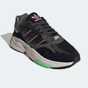 Adidas Retropy F90 Black Pink Green Men’s Retro Lace Up Running Shoes Size 12
